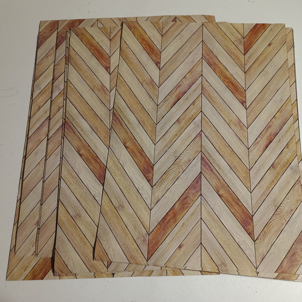 12 sheets 11x16 Chevron pattern Herringbone Peel and stick Wallpaper